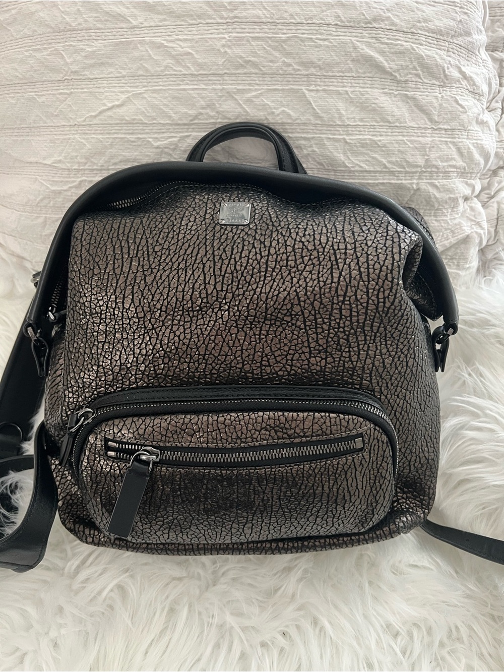 LIKE NEW Convertable MCM Backpack or Top Handle Bag